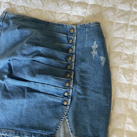 Retrofete Blue denim Mini Skirt - Picture 7 of 12